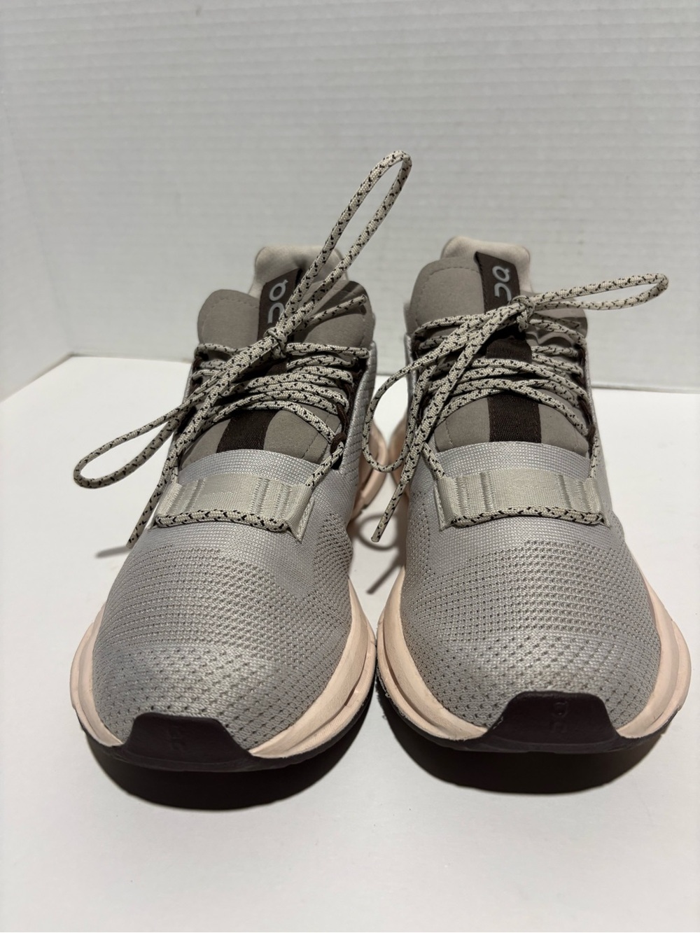 On Women's Cloudnova Athletic Sneakers in Light Grey and Blush